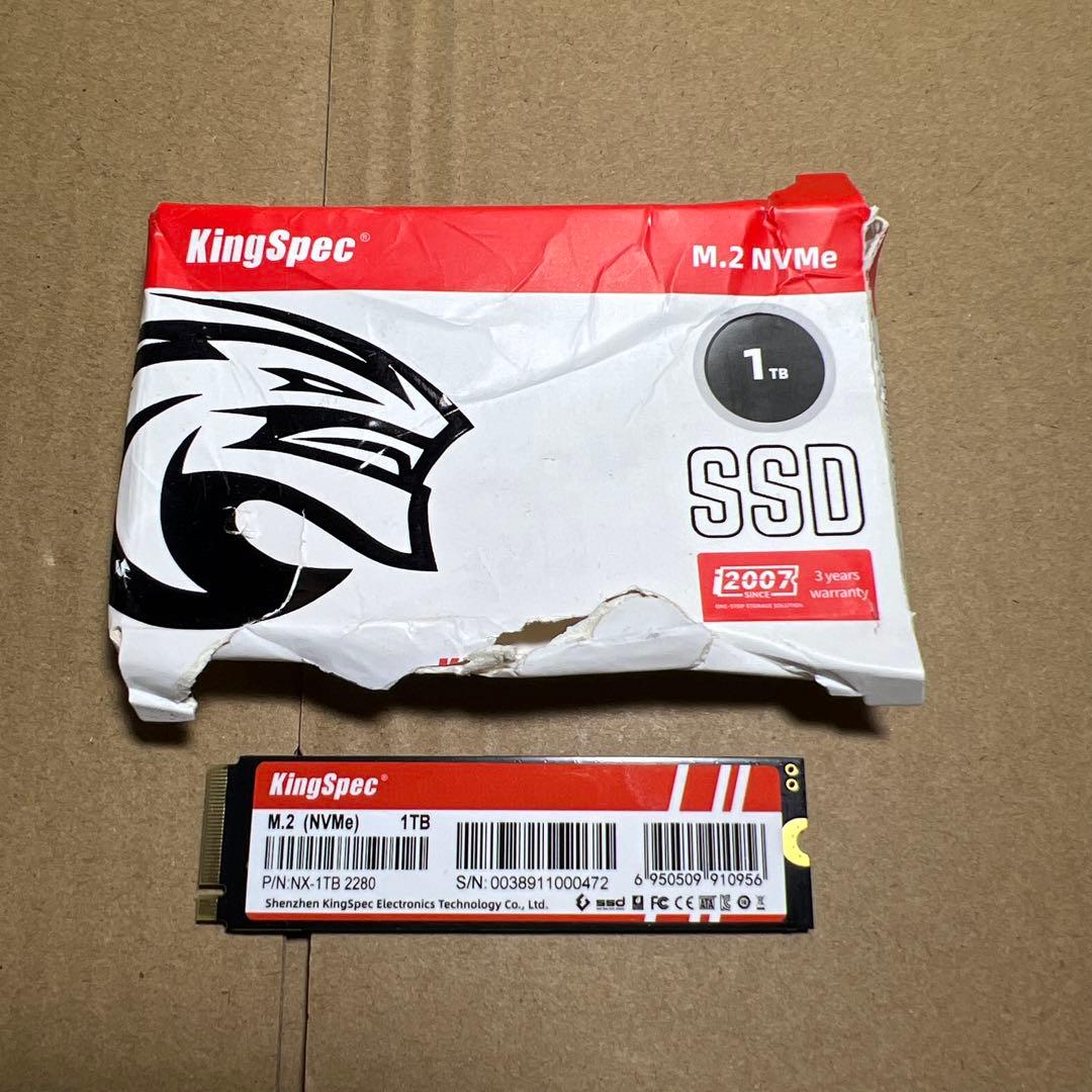 内蔵型SSD KingSpec 1TB SSD M.2 NVMe 2280
