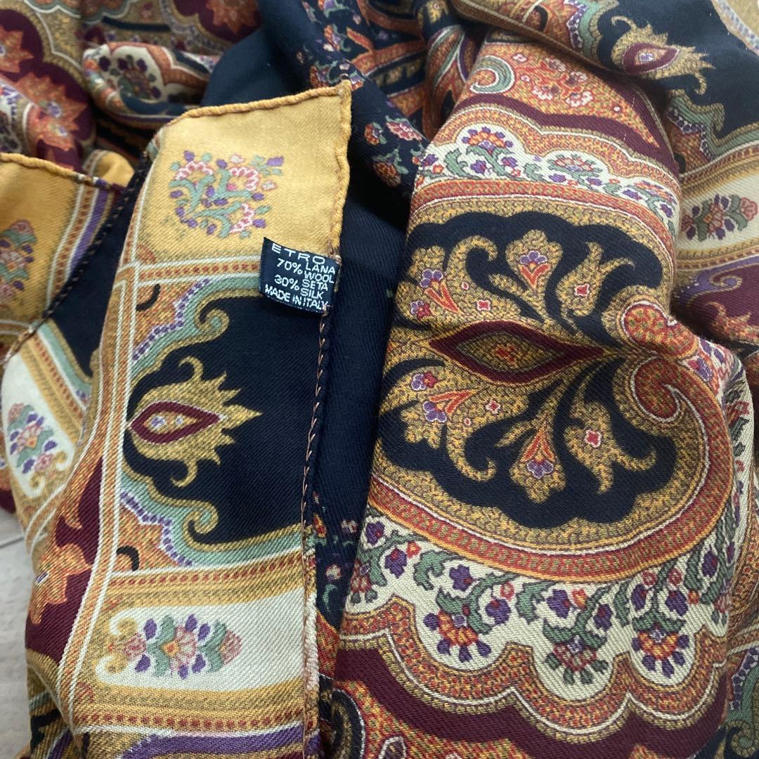 【最終価格】ETRO 大判ペイズリー柄 ストール/ショール　タグ付きイタリア製