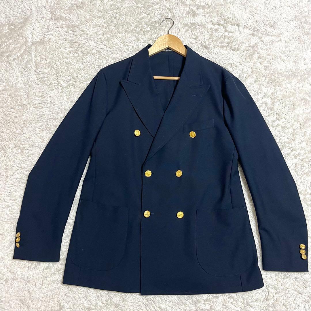 ✨希少✨グリーンレーベルリラクシング 紺ブレ ジャケット ダブル 金ボタン XL