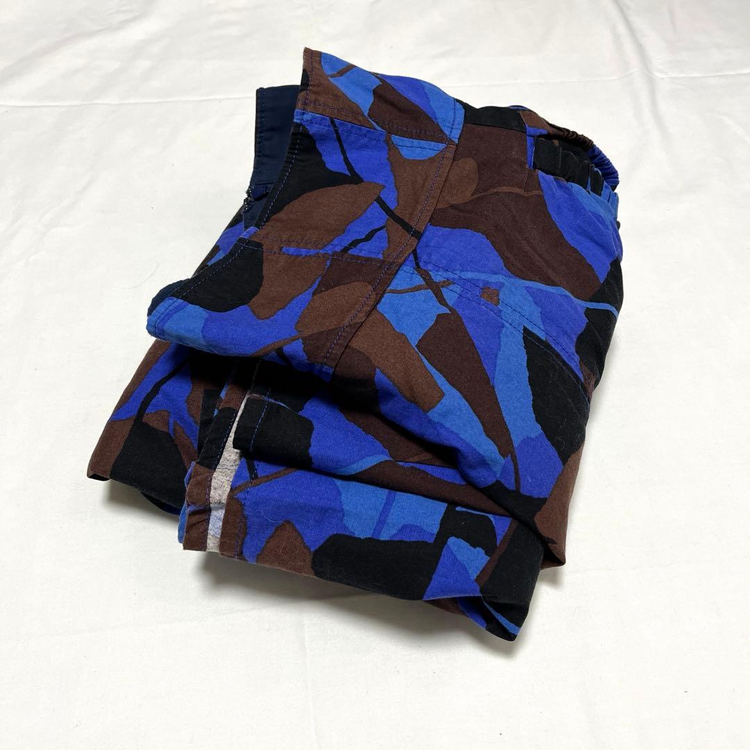 定価1.9万【Ray BEAMS 】ロングフレアスカート　M マキシ丈　青　総柄