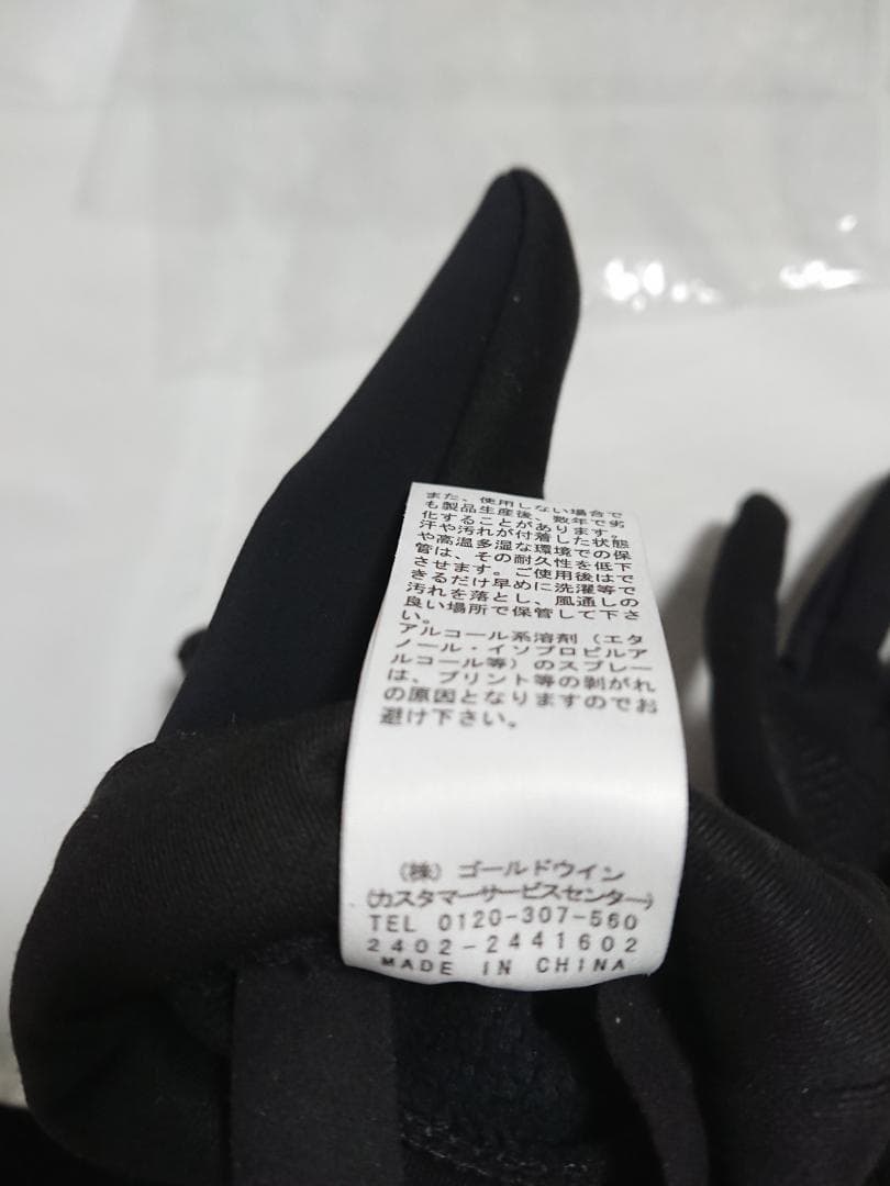 試着のみ M ブラック ノースフェイス ウインドストッパーイーチップグローブ