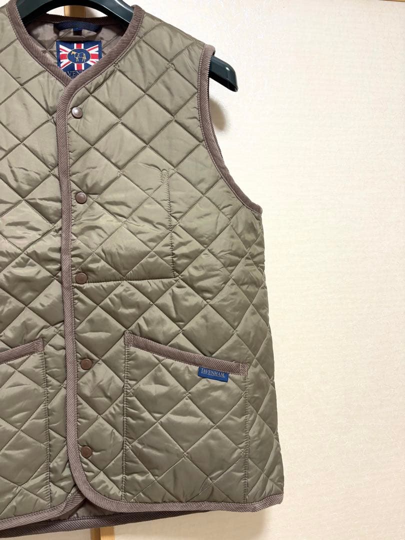 p*n様 LAVENHAM メンズ　ジレ　サイズL KHAKI BEIGE