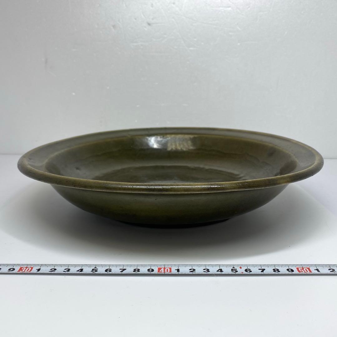 中国明時代　天竜寺青磁大皿　タトヒサ　直径31㎝　東里7-0404②