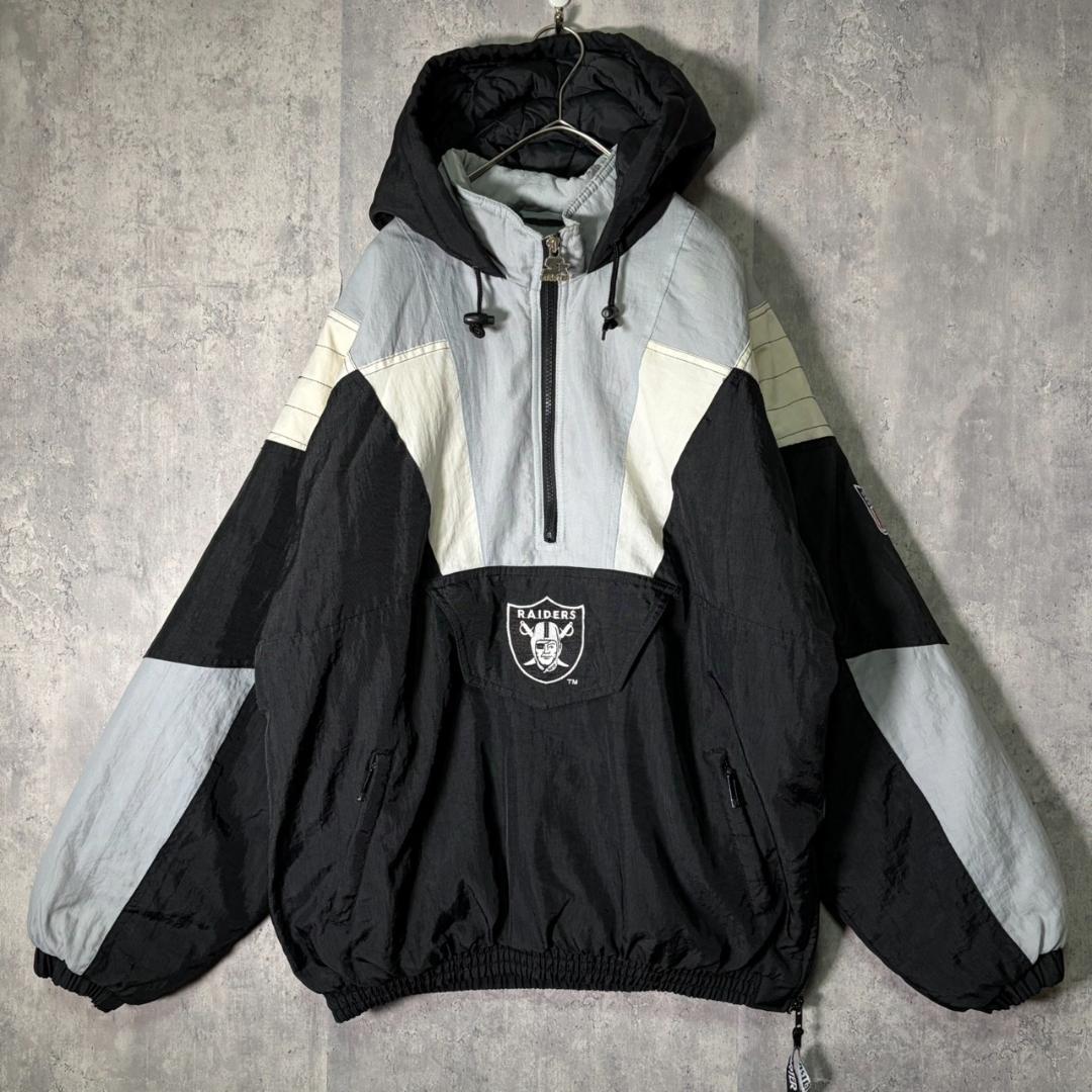 STARTER NFL RAIDERS アノラックパーカー 刺繍ロゴ