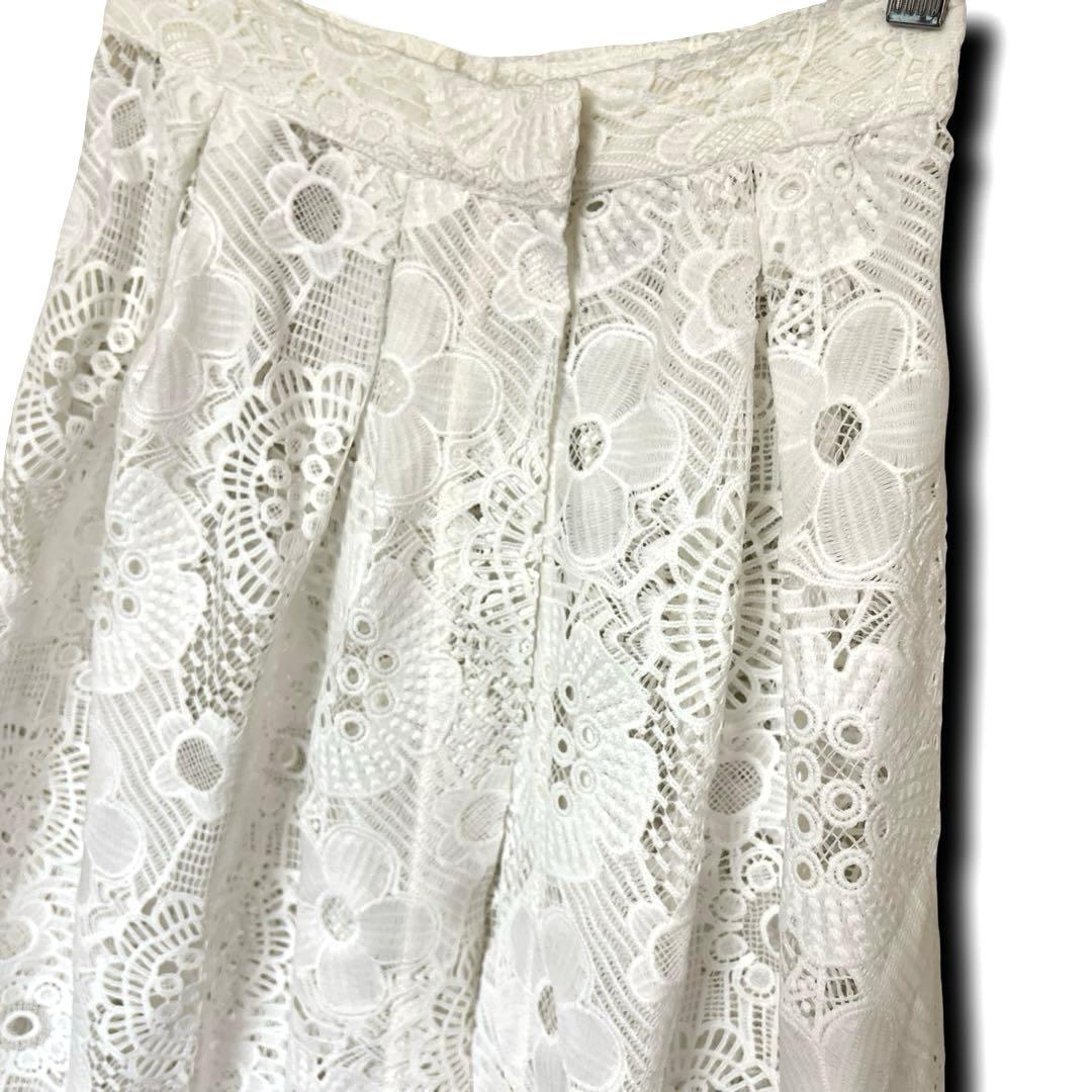 【未使用級】IENA Luana コットンレース 巻きスカート インド綿
