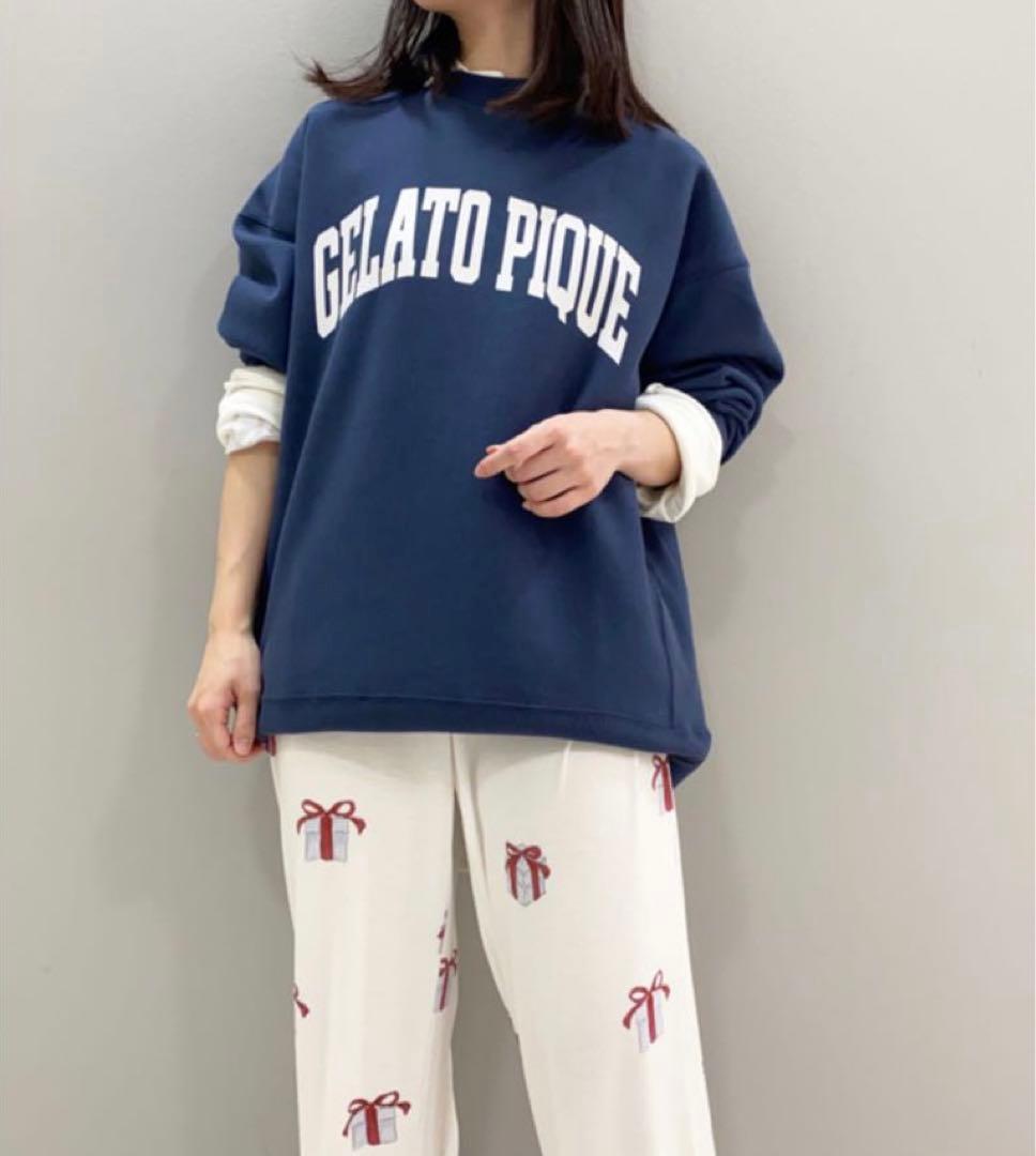 ジェラートピケオム　UNISEX リサイクルコットン裏毛プルオーバー　トレーナー