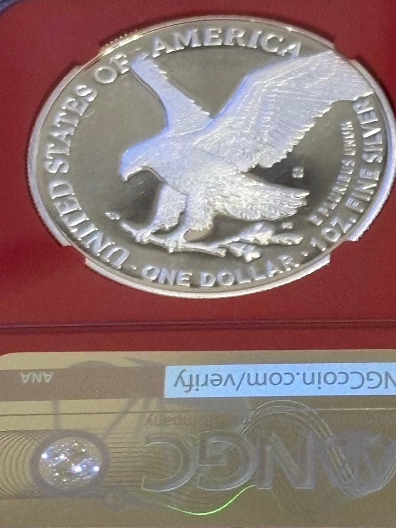 アメリカンシルバーイーグル Dトランプラベル1oz銀貨PR70UC