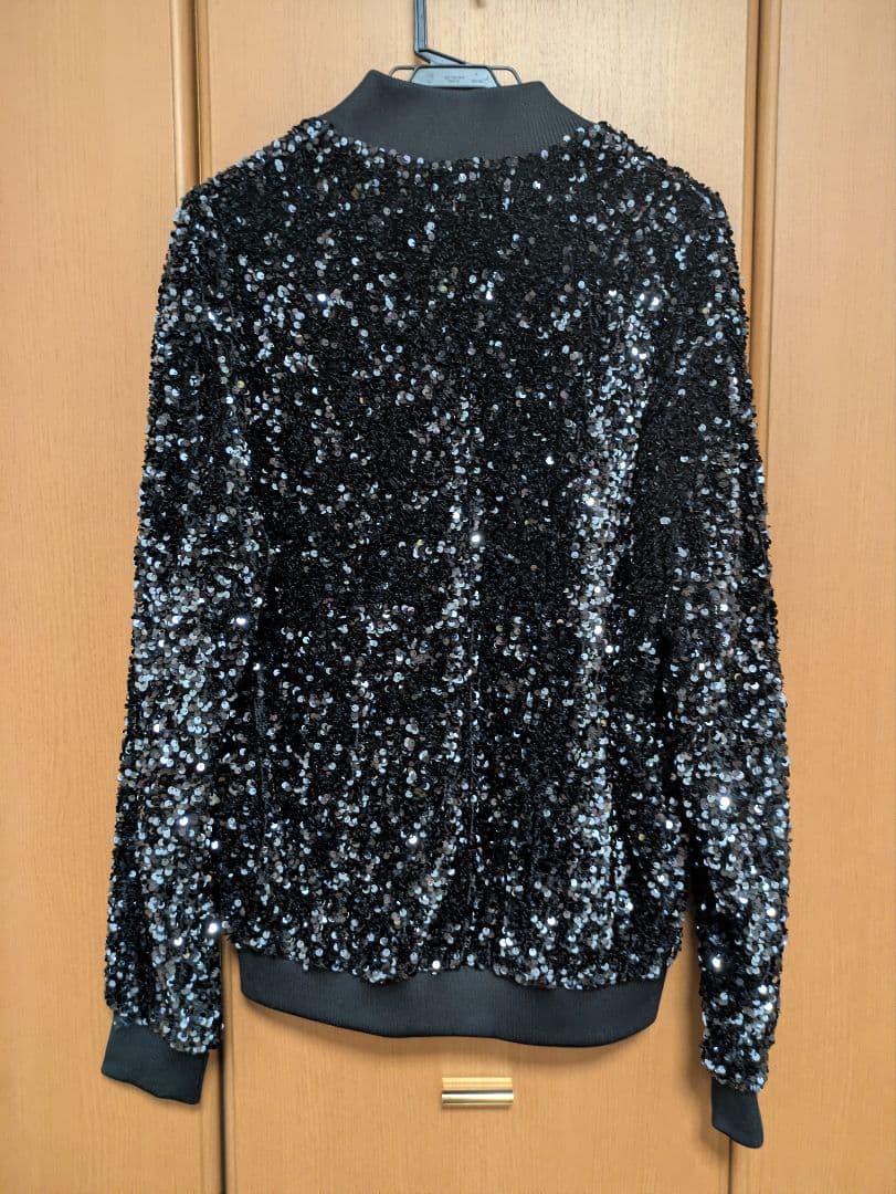 新品未使用品）ZARA (ザラ) のスパンコールボンバージャケット