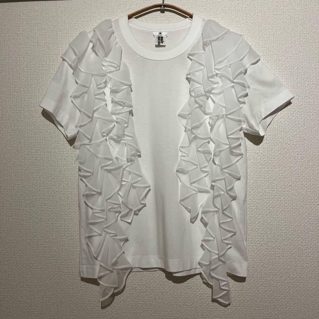 noir kei ninomiya フリル付きTシャツ M ホワイト