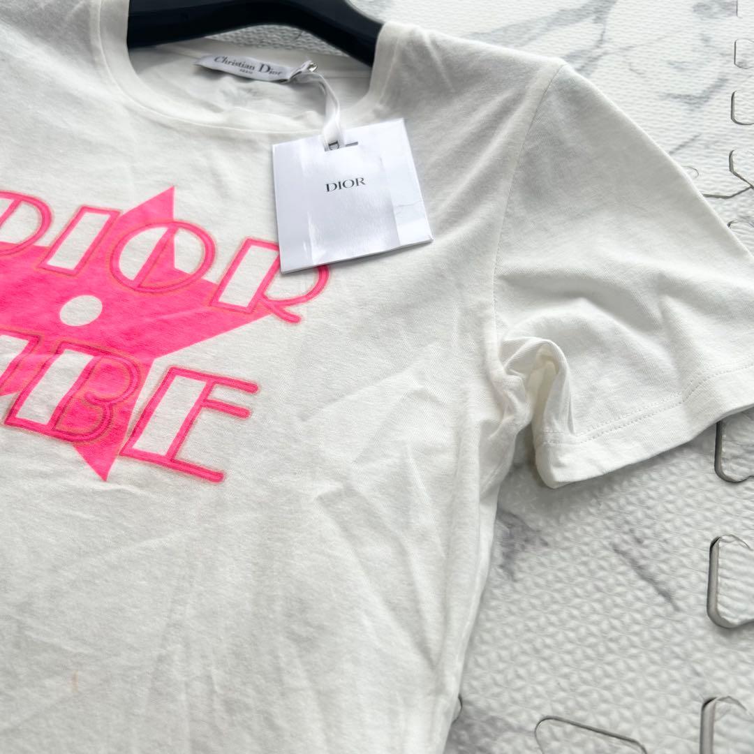 タグ付♡ クリスチャン ディオール VIBE Tシャツ XS ホワイト ピンク