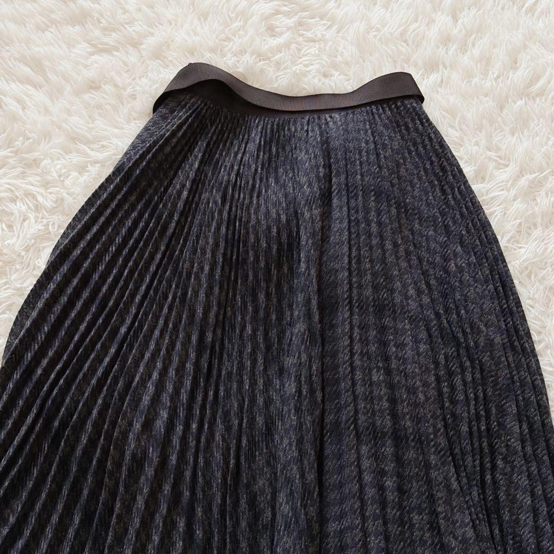 Sacai チェック柄 ラッププリーツスカート ベルト付き アシンメトリー