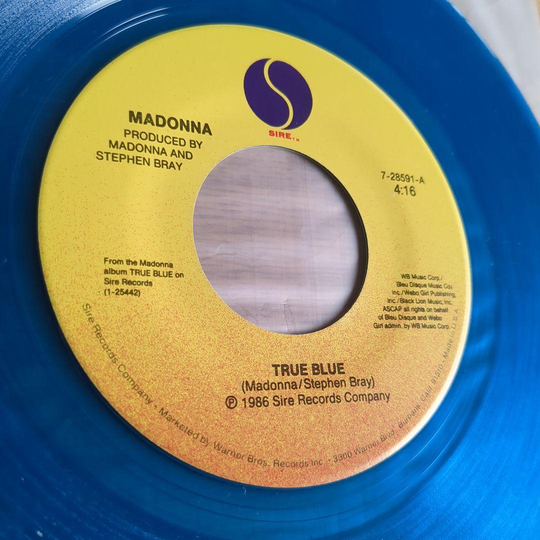 マドンナ　Madonna　True Blue　7\"　ブルーカラーレコード　輸入盤