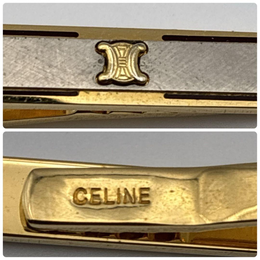 美品★CELINE セリーヌ カフス ネクタイピン トリオンフ マカダム 刻印