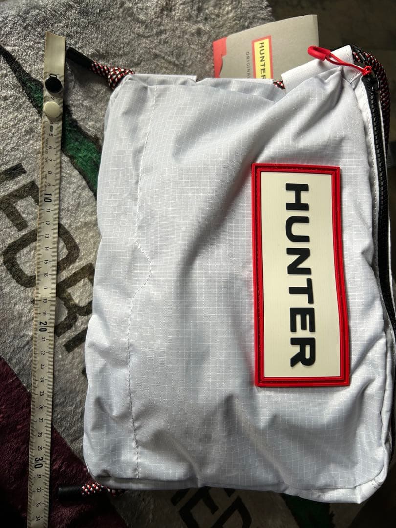 HUNTER ナイロンバッグ ホワイト