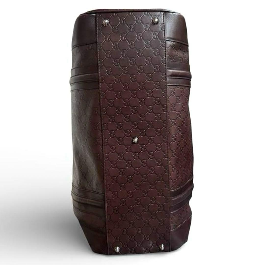 レア美品✧GUCCI ボストンバッグ 本革オールシマレザー 大容量34L鍵付