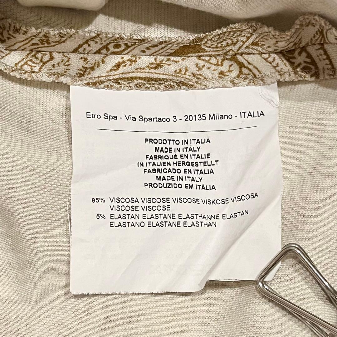 【美品】ETRO エトロ　ノースリーブ ワンピース　ペイズリー　マルチカラー