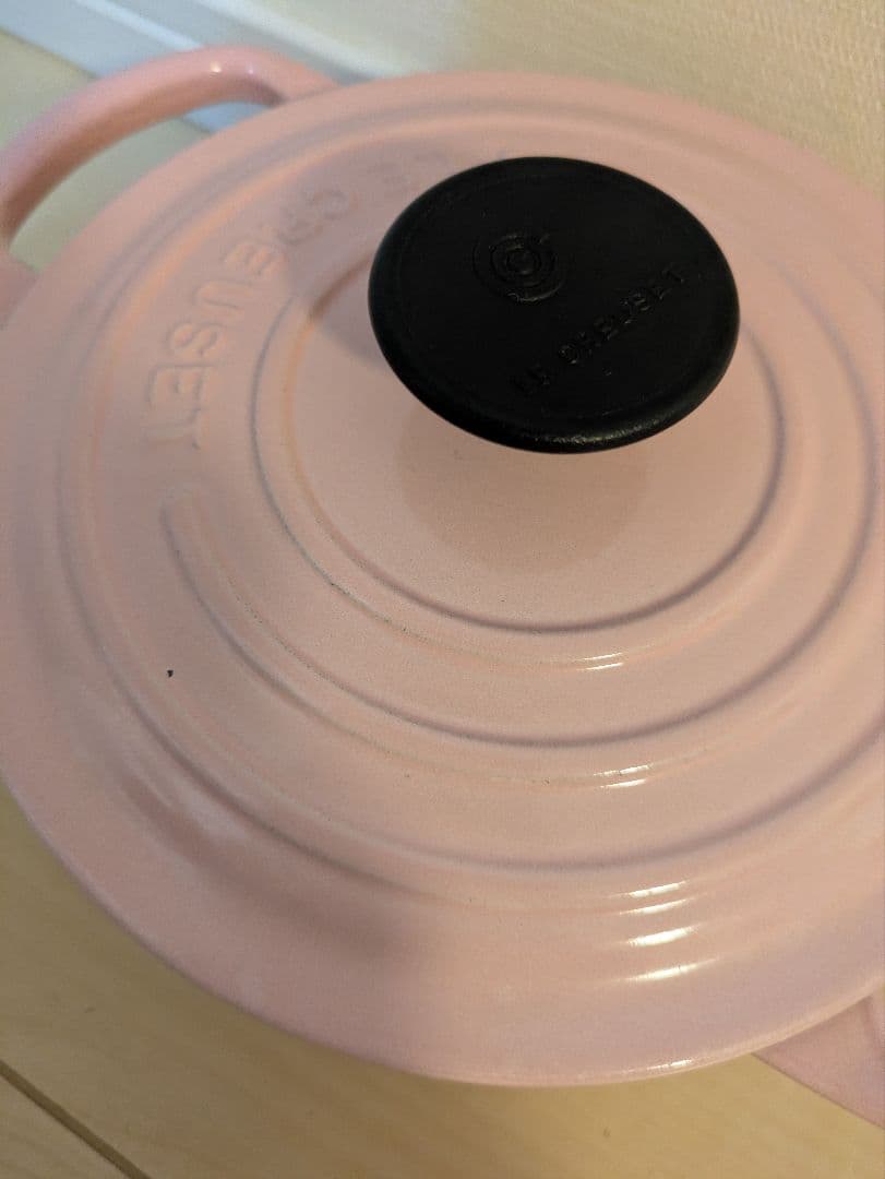 【LE CREUSET】ココットロンド 両手鍋 直径：約16cm ピンク