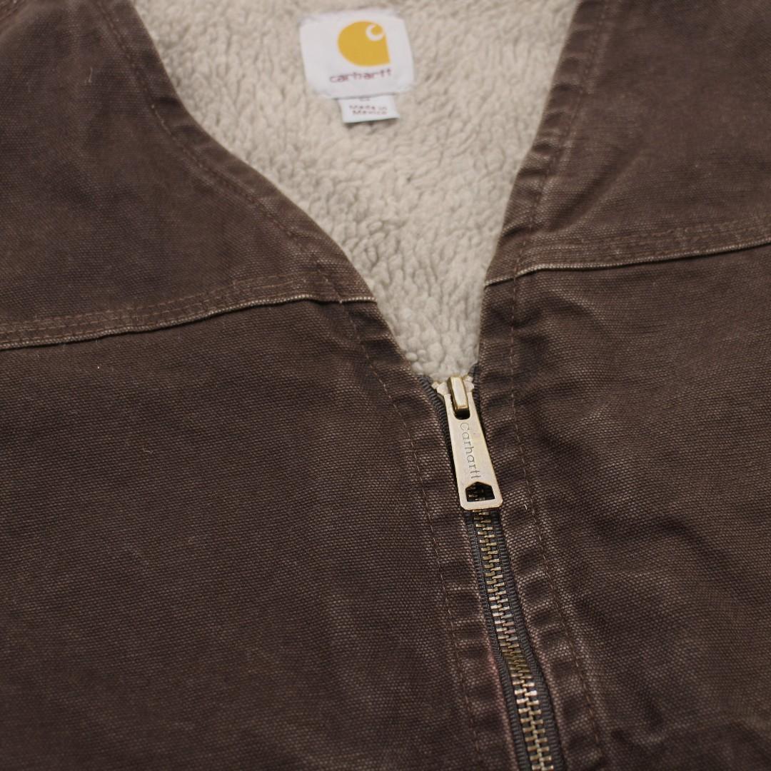 古着 Carhartt カーハート ダックベスト 裏地ボア tch717