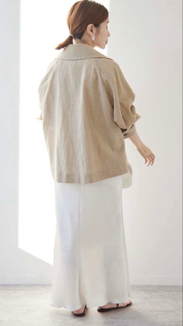 美品　IENA ウールリネン　トレンチコート