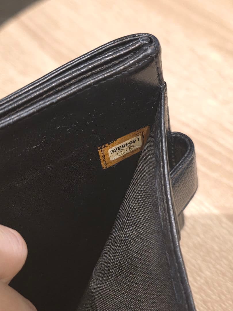 【ヴィンテージ】CHANEL　二つ折財布　ウォレット　ブラック