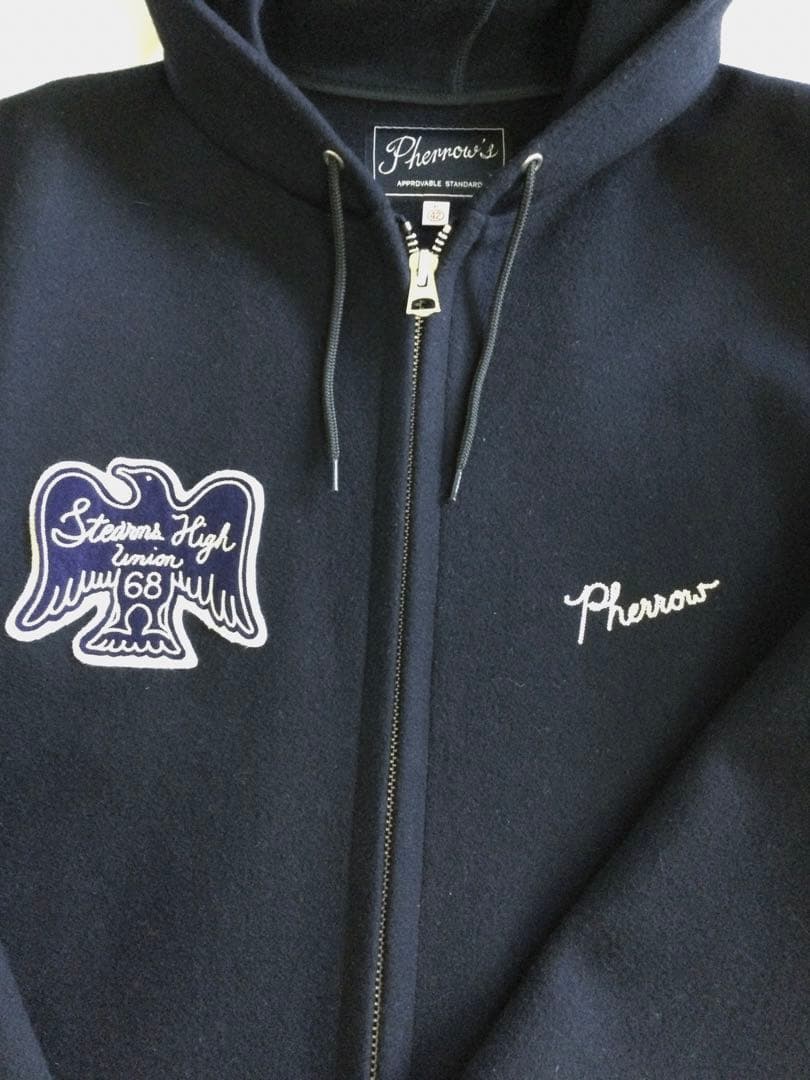 【超美品】フェローズ　メルトンウール　パーカーコート　サイズ42 XL