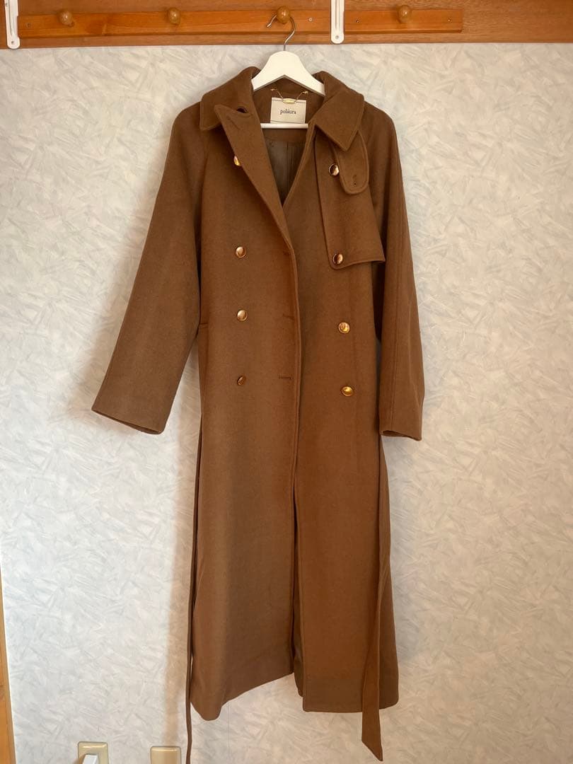 poláura ポローラMANY WAYウールロングトレンチコート