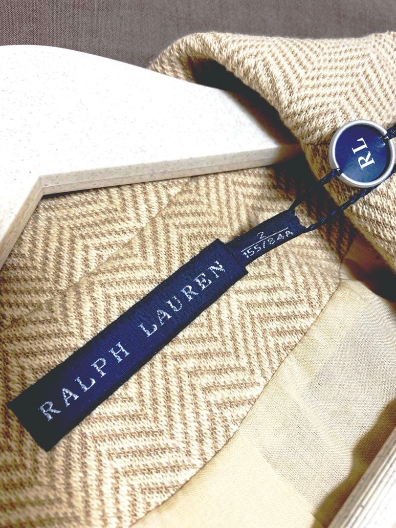 Ralph Lauren ベージュ ヘリンボーン テーラードジャケット