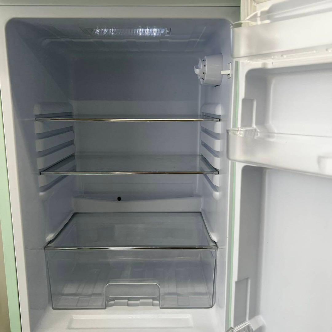 128 冷蔵庫　レトロ　おしゃれ　小型　スリム　可愛い　一人暮らし　設置無料