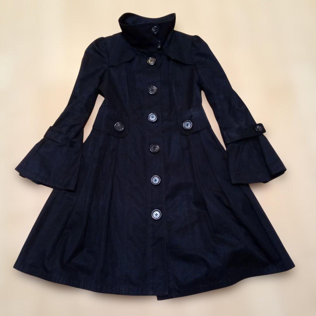 美品✨ バーバリーブルーレーベル トレンチコート ブラック38Aライン フレアM