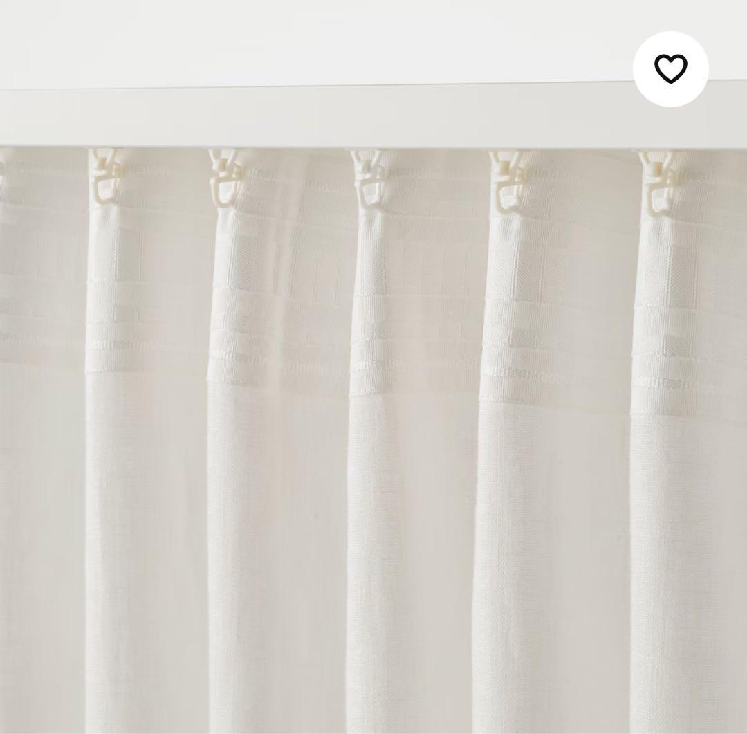 DYTÅG ディトーグ カーテン2組, ホワイト IKEA イケア
