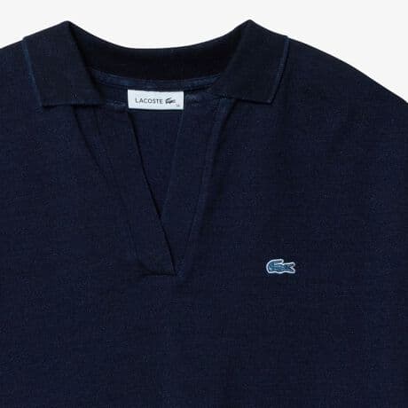 LACOSTE ラコステ インディゴ スキッパー ネック ポロシャツ