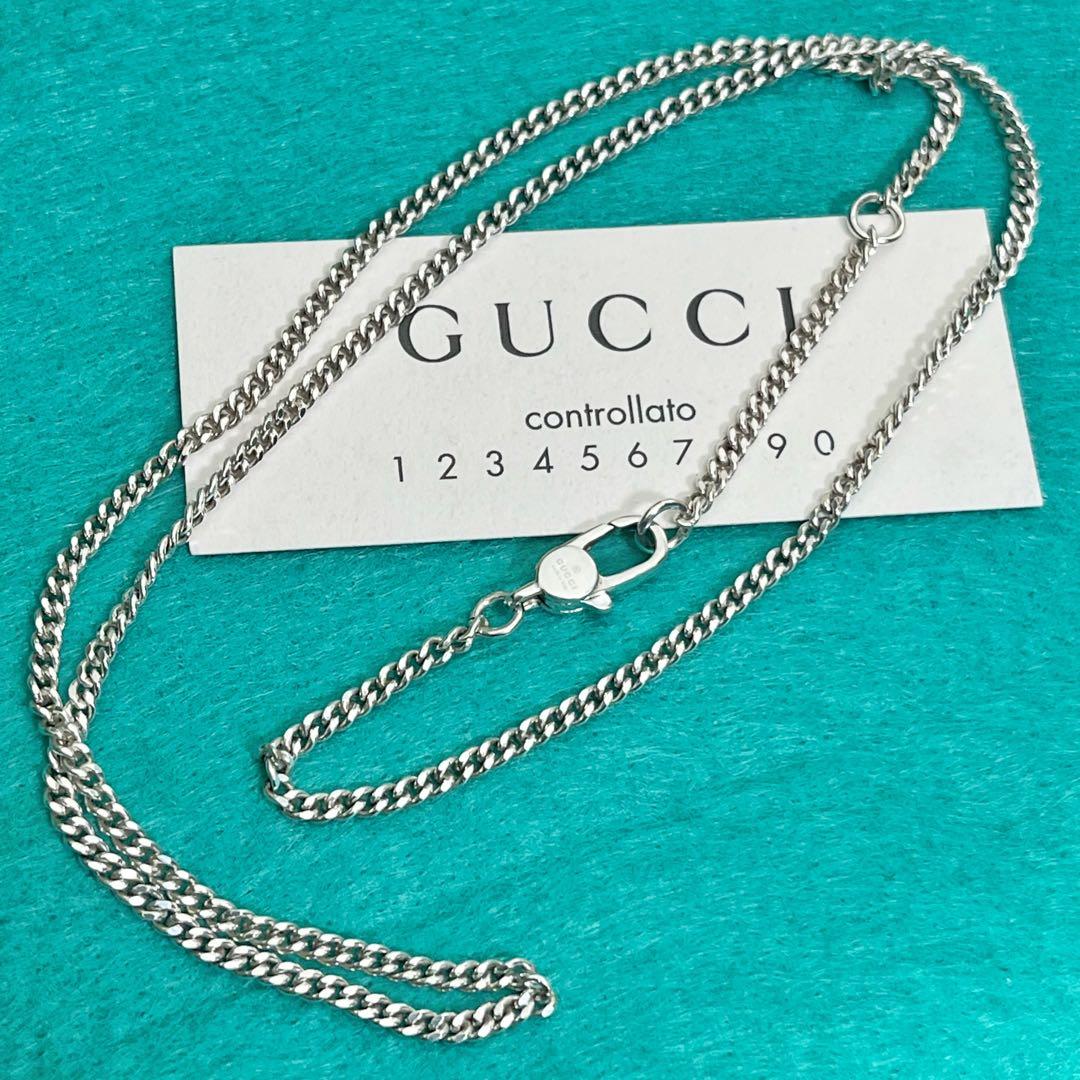 美品　GUCCI 2ミリ喜平チェーンネックレス