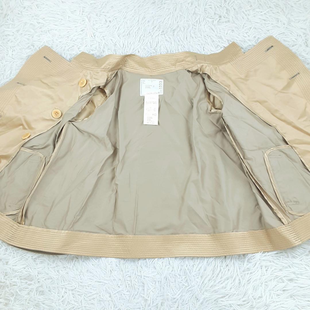 美品◎sacai ショートトレンチコート ベージュ シルク ケープデザイン 希少