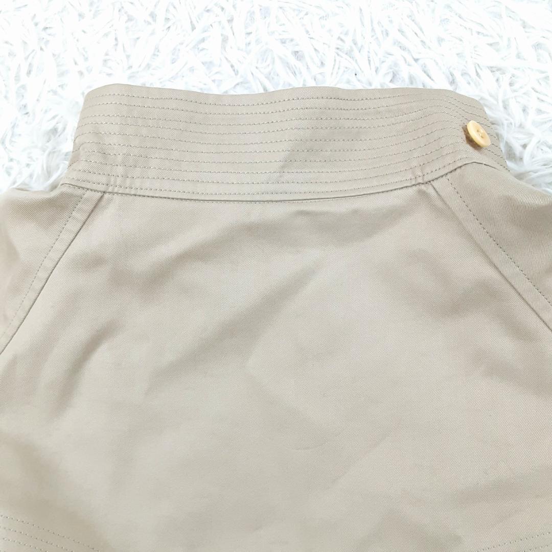 美品◎sacai ショートトレンチコート ベージュ シルク ケープデザイン 希少