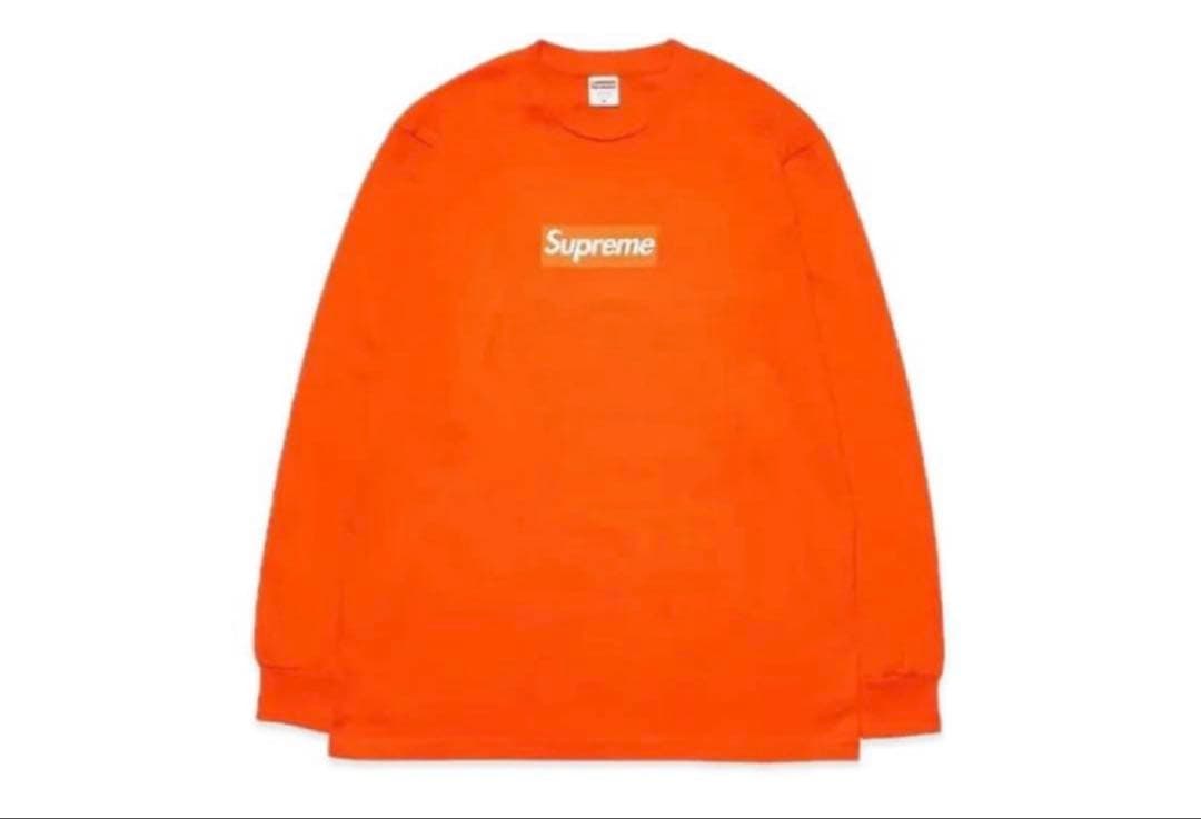 Supreme Box Logo L/S Tee Orange L 送料無料