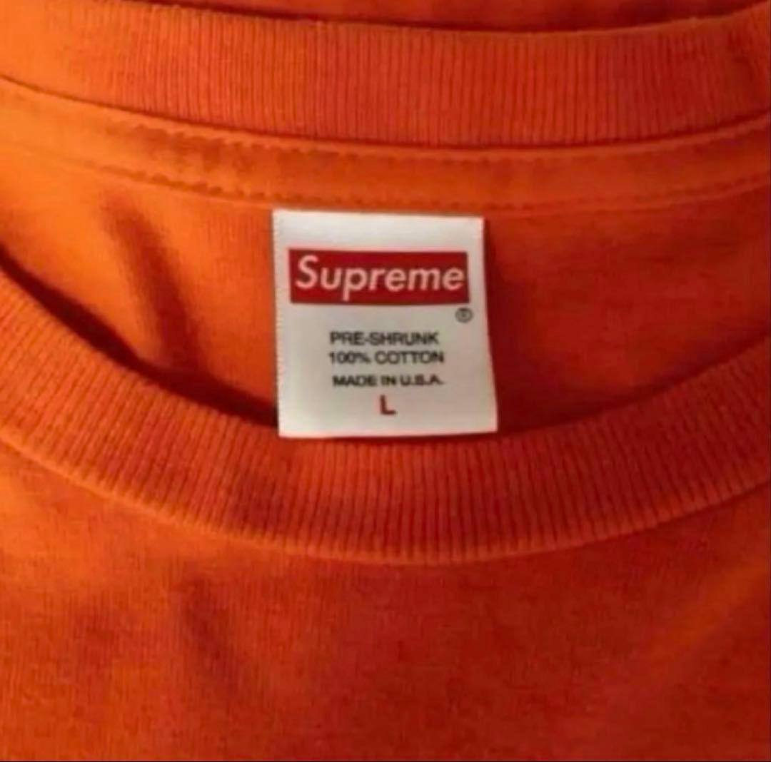 Supreme Box Logo L/S Tee Orange L 送料無料