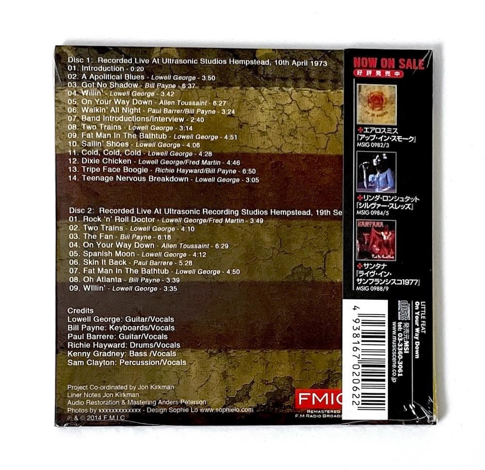 新品未開封 廃盤 CD リトル・フィート オン・ユア・ウェイ・ダウン〈2枚組〉