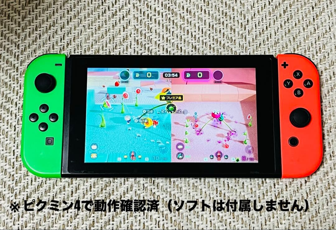 【動作確認済】Nintendo Switch本体，赤/緑ジョイコン（付属品付き）