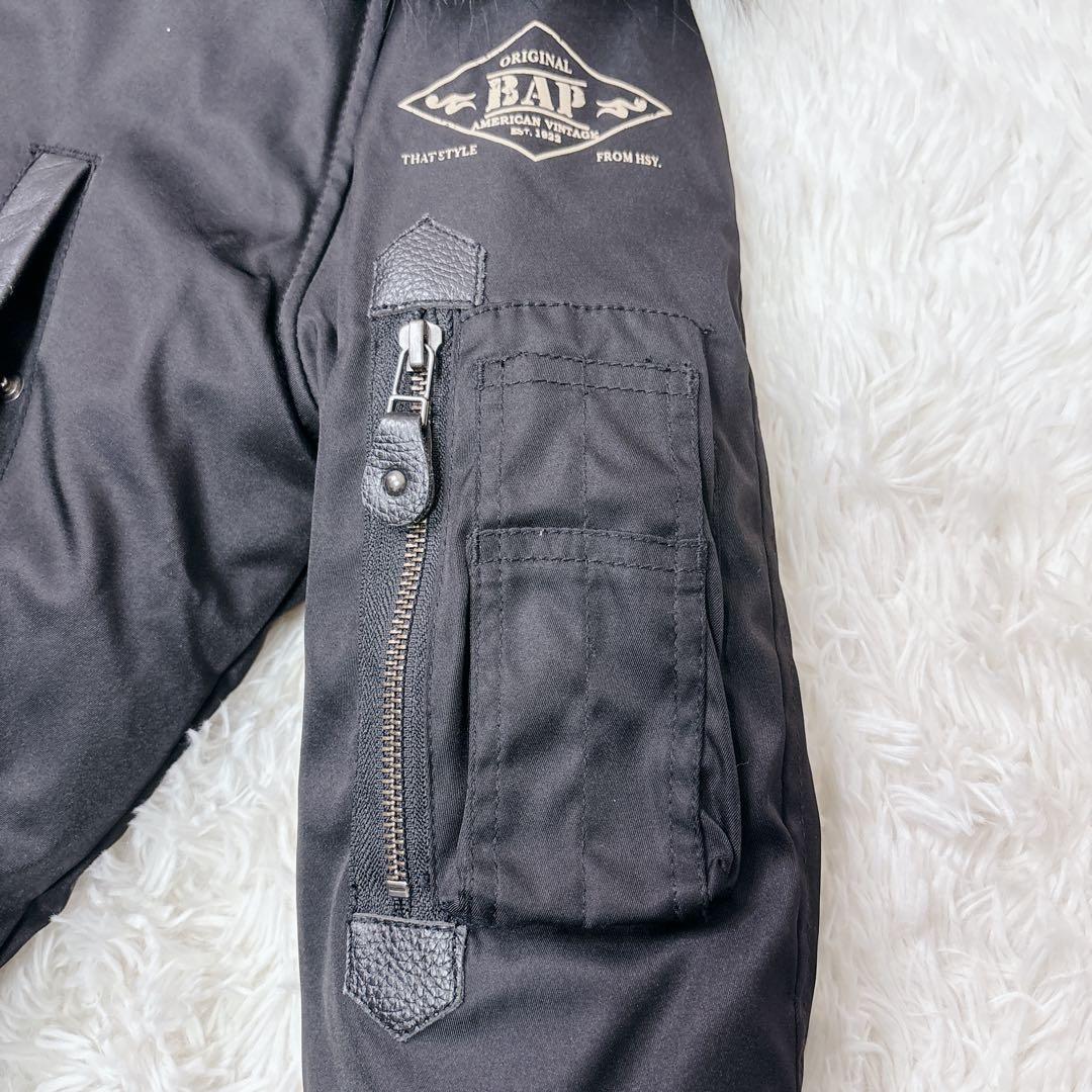 B.A.P y2k OOs モッズコート　ブラック　ラクーンファー　ミリタリー