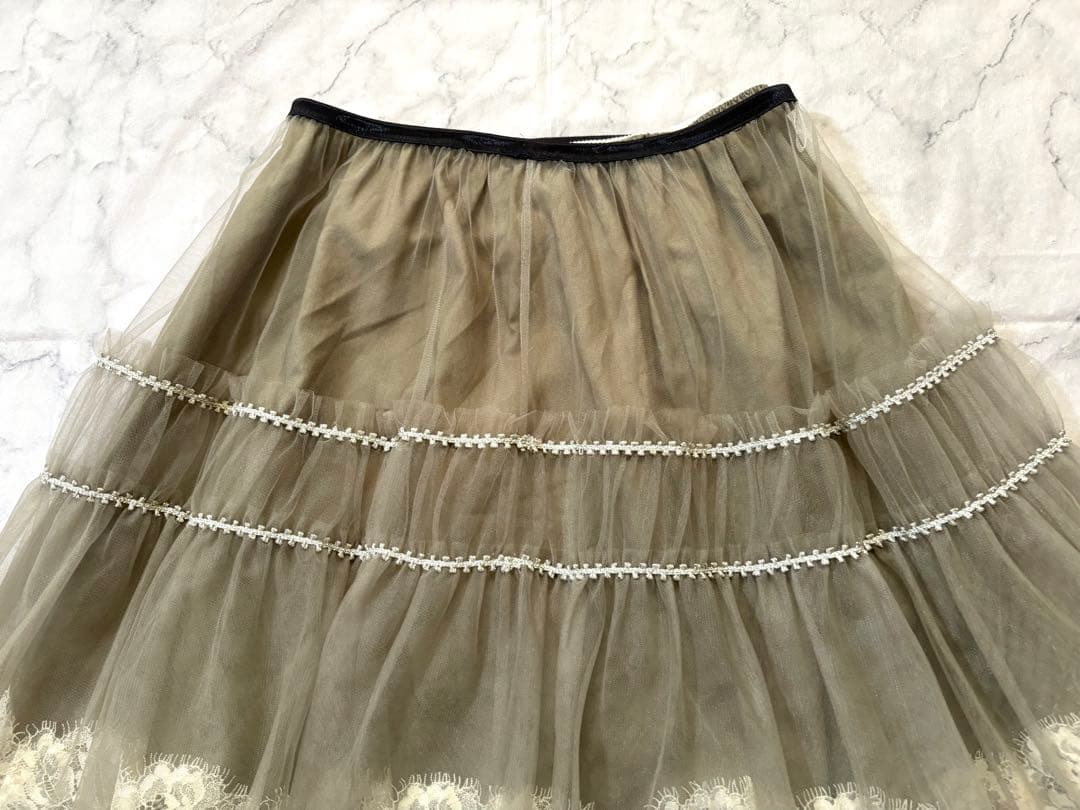 hischrone ヒスクローネ　さえら　レース&チュールスカート