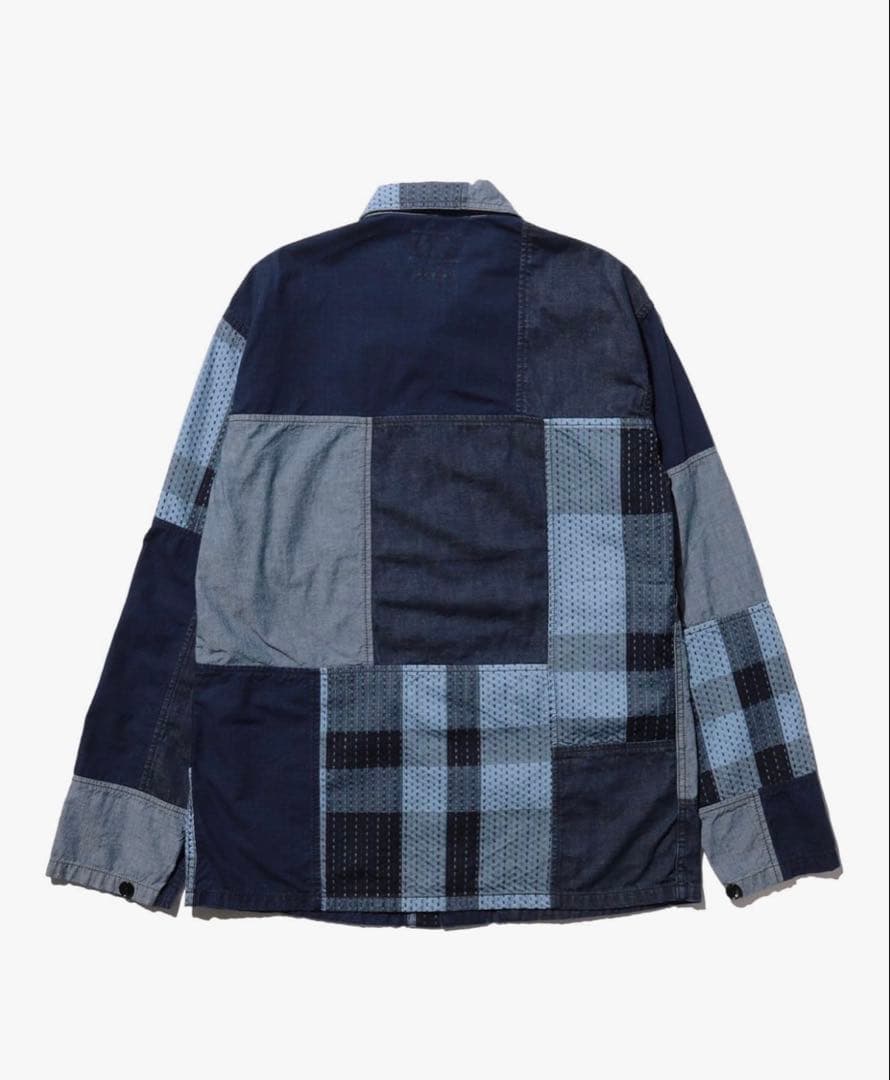 ジャケット・アウター BEAMS PLUS Chore Jacket Indigo Patchwork