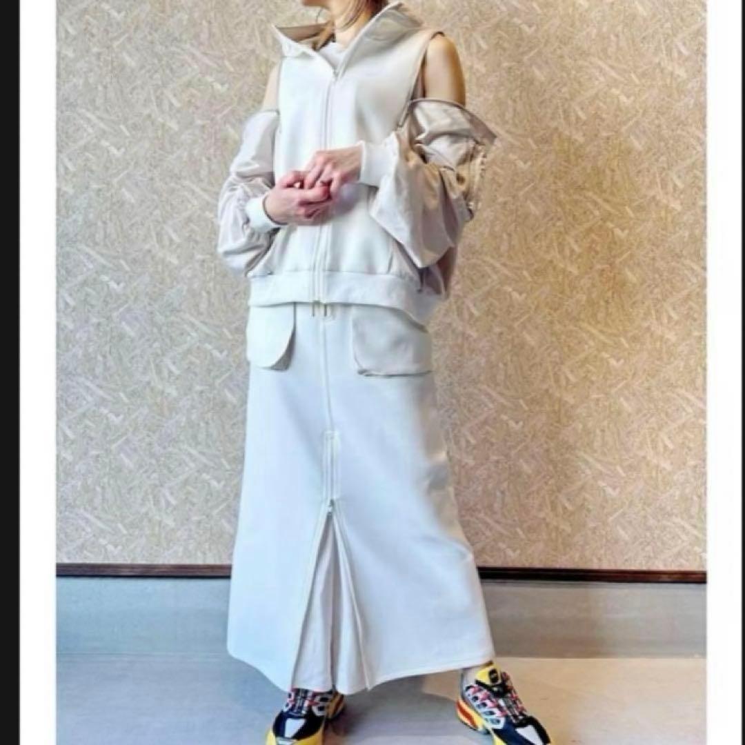 訳あり 新品 リズレー RISLEY スウェット ロングスカート ホワイト 白
