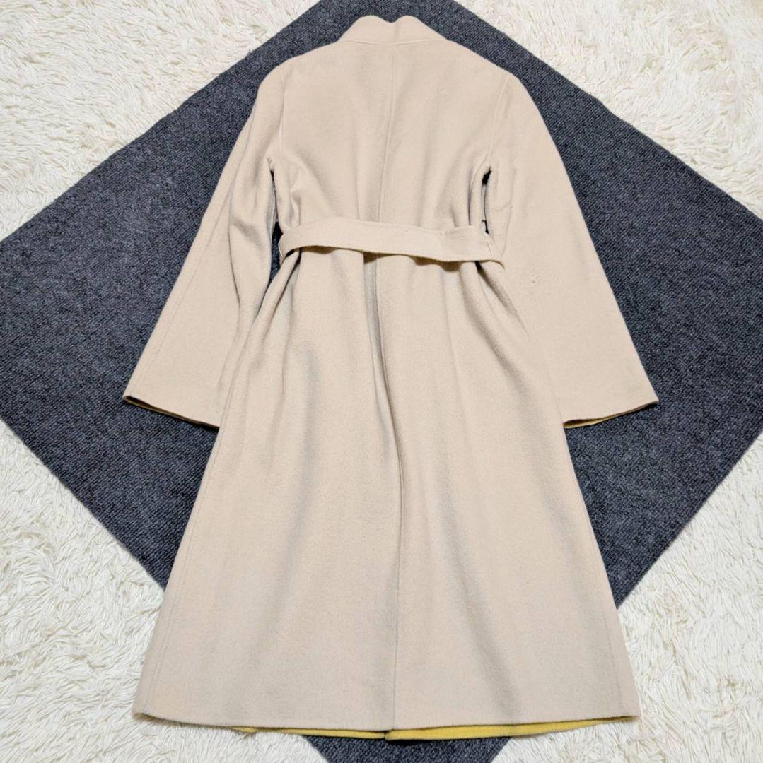 アナイ ガウンコート ダブルフェイス ロング Aライン ベルト ベージュ M