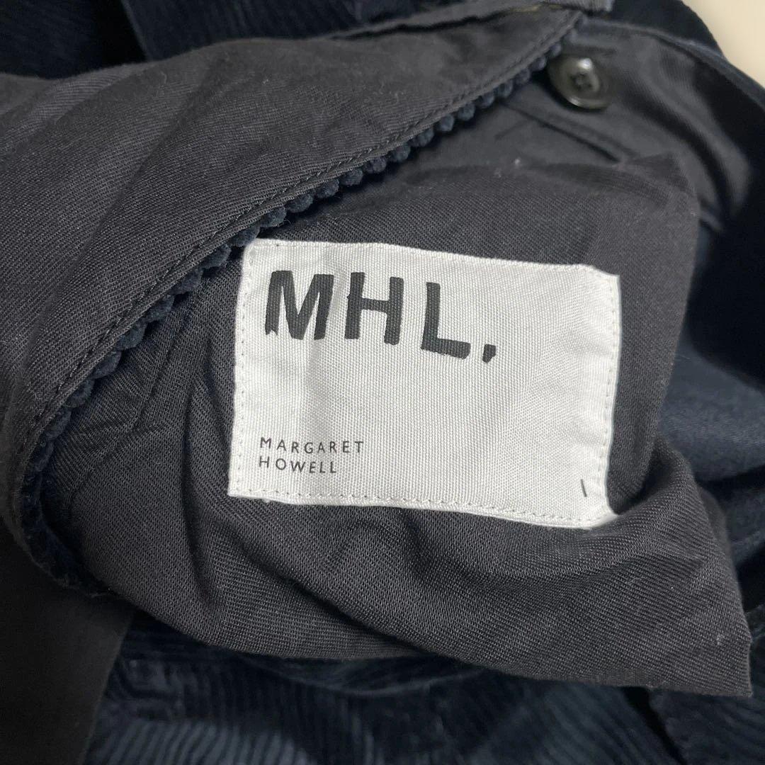 マーガレットハウエル　MHL. コーデュロイ ロングスカート　ネイビー