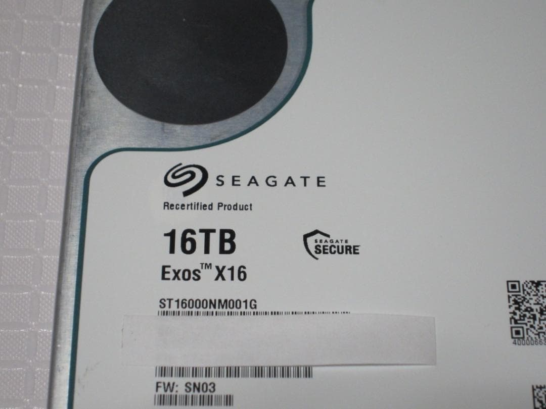 Seagate ST16000NM001G 16TB 2台 計32TB ジャンク
