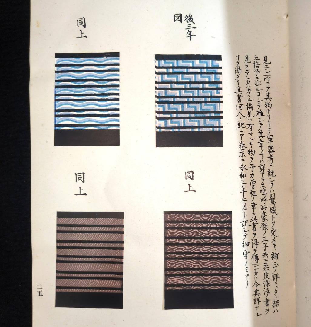 絵入 威 色目模様 鎧【 甲組類鑑 】昭和28年 甲冑 武具 古本 古書 和本