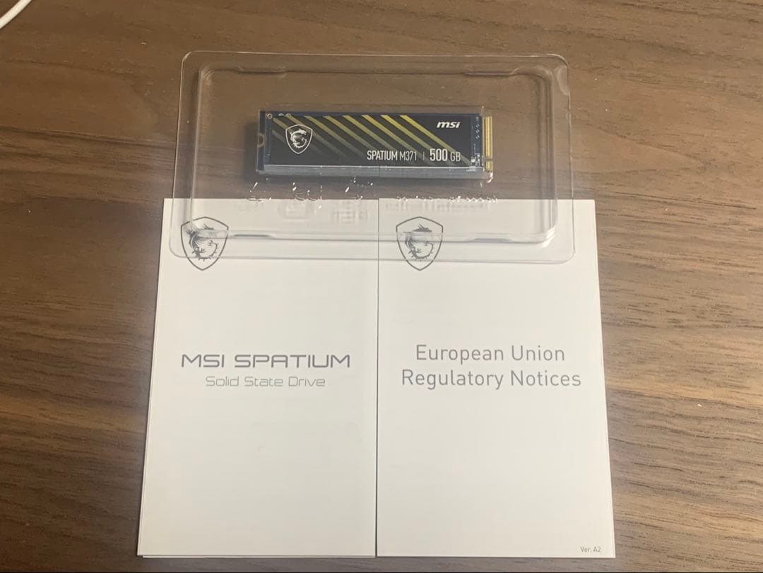 内蔵型SSD MSI SPATIUM M371 500GB NVMe M.2 SSD