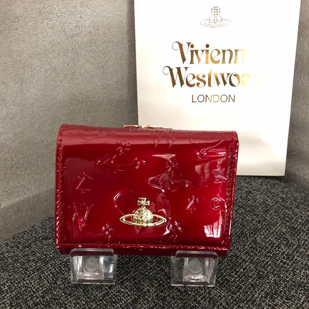 Vivienne Westwood 三つ折り財布 エナメル レッド