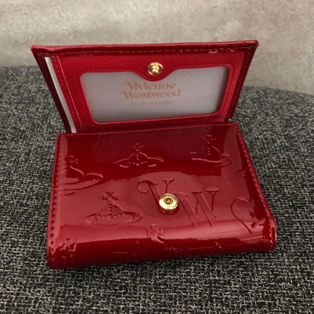 Vivienne Westwood 三つ折り財布 エナメル レッド
