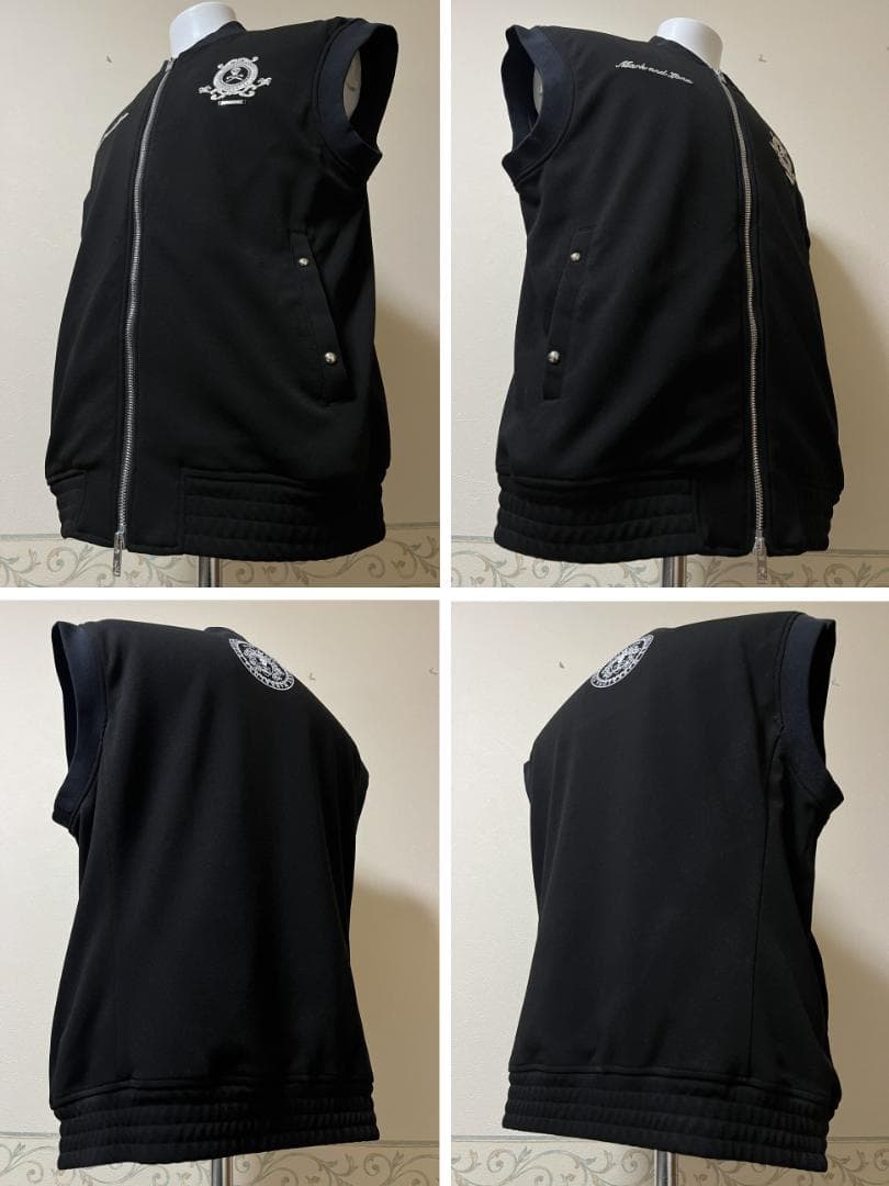 【美品】MARK & LONA　Prince Stud Zip Vest【48】